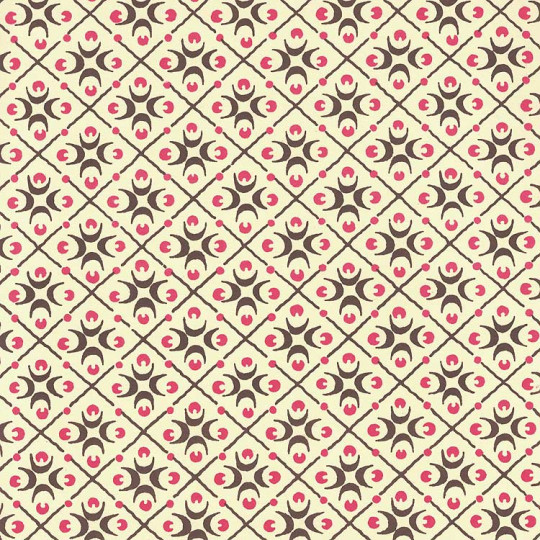 Red and Brown Crescent Print Italian Paper ~ Carta Varese Italy